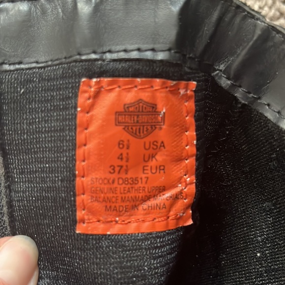 Harley-Davidson black leather high heel boots - Picture 12 of 14